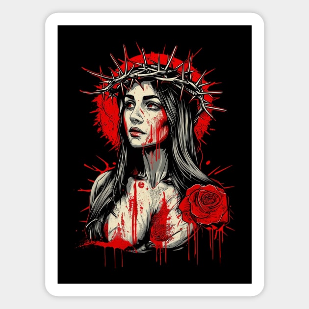 Virgin Mary Our Lady of Sorrows Magnet by animegirlnft